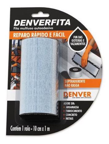 Fita asfaltica auto-adesiva aluminizada 10cm x 1m - denverfita blister Menor preço em Fita asfaltica auto-adesiva aluminizada 10cm x 1m - denverfita blister