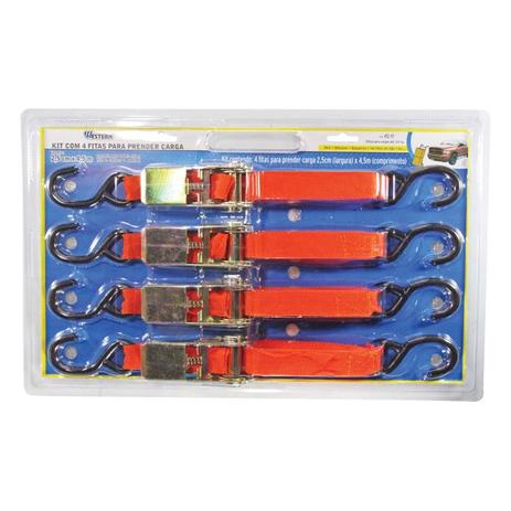 Fita Catraca P/ Amarração De Carga C/ Gancho 4 Peças Western é boa?