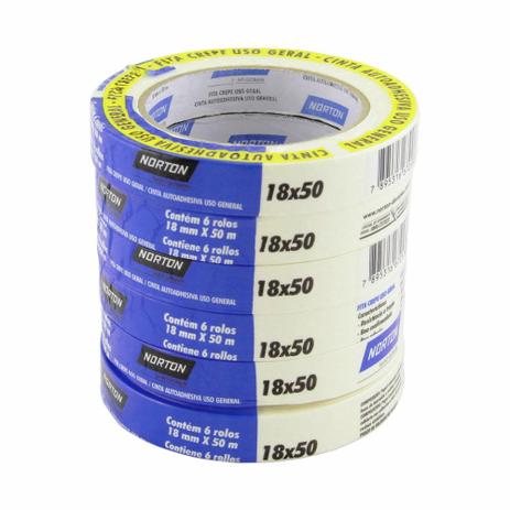 Fita crepe 18x50 - Norton Menor preço em Fita crepe 18x50 - Norton