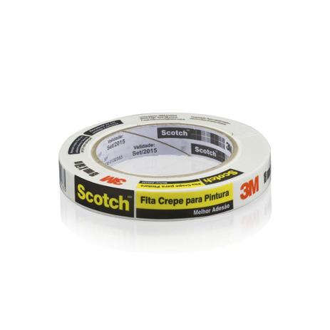 Fita Crepe 19mm com 50 Metros - Scotch Menor preço em Fita Crepe 19mm com 50 Metros - Scotch