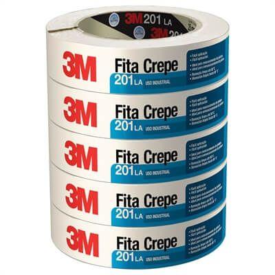 Fita Crepe 201 24mm x 50m (Emb. contém 5un.)-3M Menor preço em Fita Crepe 201 24mm x 50m (Emb. contém 5un.)-3M