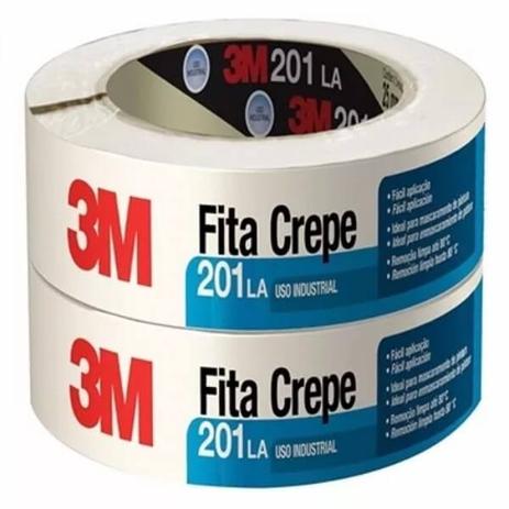 Fita Crepe 201 La Uso Profissional Alta Resistência 48mm x 50m (Emb. contém 2un.) - 3M Menor preço em Fita Crepe 201 La Uso Profissional Alta Resistência 48mm x 50m (Emb. contém 2un.) - 3M