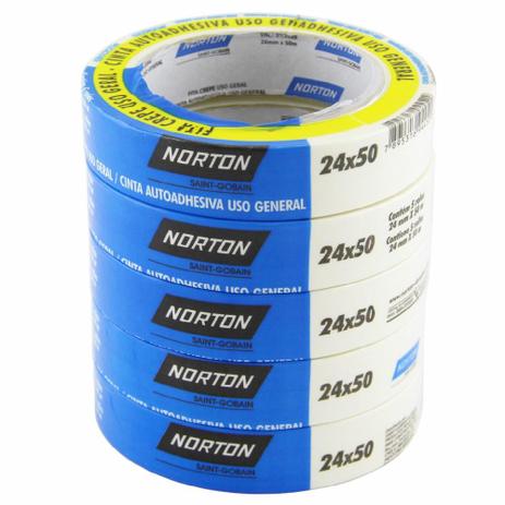 Fita crepe 24x50 - Norton Menor preço em Fita crepe 24x50 - Norton
