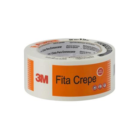 Fita Crepe 50mm com 50 Metros Branca - 3M Menor preço em Fita Crepe 50mm com 50 Metros Branca - 3M