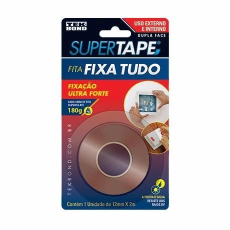 Fita Dupla Face Super Tape Tekbond 12mm x 2m (uso Int./ext.) Menor preço em Fita Dupla Face Super Tape Tekbond 12mm x 2m (uso Int./ext.)