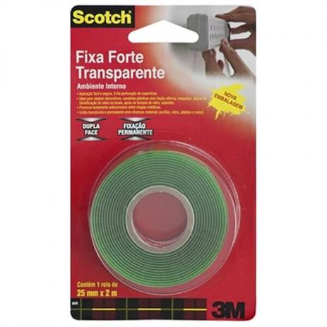 Menor preço em Fita Fixa Forte para Canaletas , Fios e Cabos Transparente 19mm x 2m (Emb. contém 2un.) - 3M