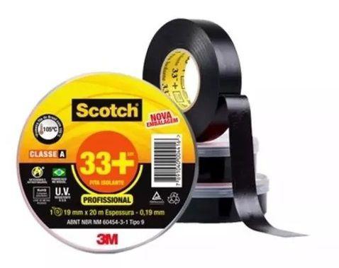Fita isolante 19mm x 20m Antichama 33+ SCOTCH - 3m scotch é boa?