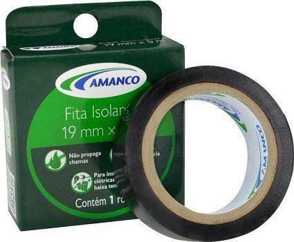 Fita isolante 19mmx20m amanco Menor preço em Fita isolante 19mmx20m amanco