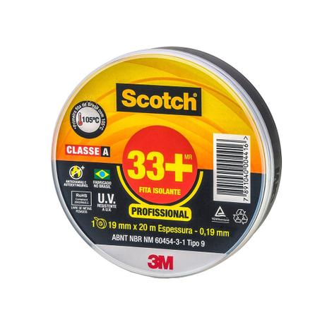 Fita Isolante +33 Profissional 19mmx20m Scotch 3M Menor preço em Fita Isolante +33 Profissional 19mmx20m Scotch 3M