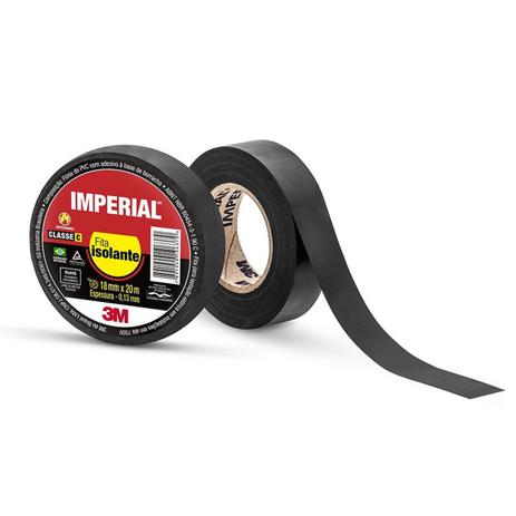 Fita isolante 3m imperial 20m x 18mm Menor preço em Fita isolante 3m imperial 20m x 18mm