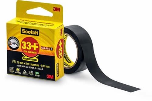 Fita Isolante 3m Scotch 33+19mm X 5m Profissional - 10 Unid Menor preço em Fita Isolante 3m Scotch 33+19mm X 5m Profissional - 10 Unid