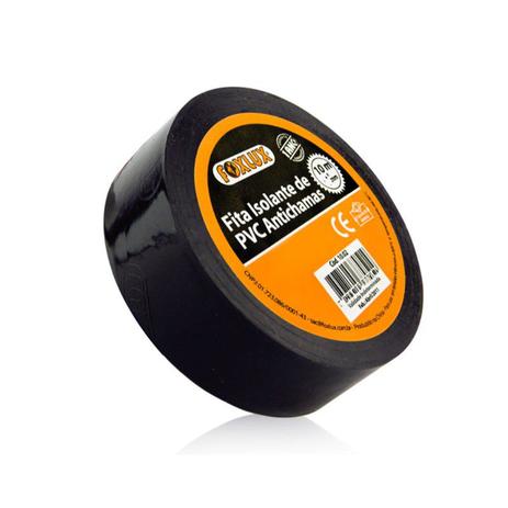 Fita Isolante de PVC 20m Preta Foxlux Menor preço em Fita Isolante de PVC 20m Preta Foxlux