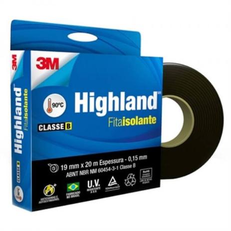 Fita Isolante Highland 19mmx20m - 3M Menor preço em Fita Isolante Highland 19mmx20m - 3M
