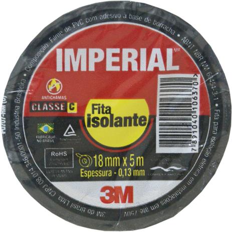 Fita isolante Imperial- 3M 18mmx5m com 10 unidades Menor preço em Fita isolante Imperial- 3M 18mmx5m com 10 unidades