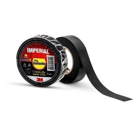 Fita Isolante Preta 20 Metros Imperial 3m Slim Menor preço em Fita Isolante Preta 20 Metros Imperial 3m Slim