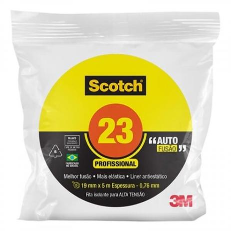Fita Isolante Scotch 23BR Auto Fusão , Preto 19mm x 5m (Emb. contém 1un.) - 3M Menor preço em Fita Isolante Scotch 23BR Auto Fusão , Preto 19mm x 5m (Emb. contém 1un.) - 3M