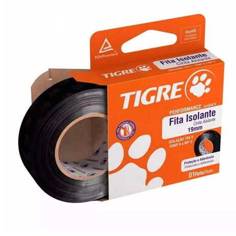 Fita Isolante Tigre Performance 19mm X 20 Metros Menor preço em Fita Isolante Tigre Performance 19mm X 20 Metros