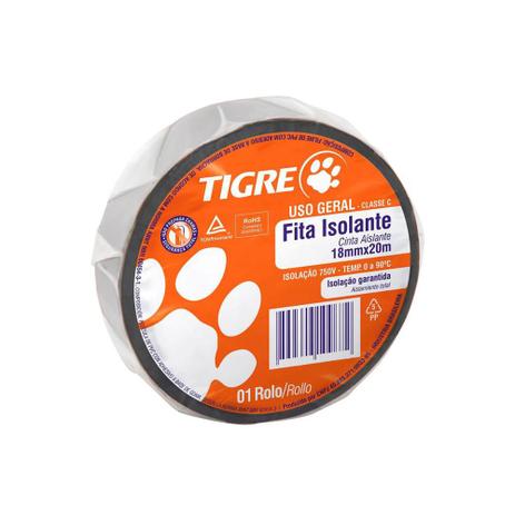 Fita Isolante Uso Geral 18mm com 20 Metros Preta - Tigre Menor preço em Fita Isolante Uso Geral 18mm com 20 Metros Preta - Tigre