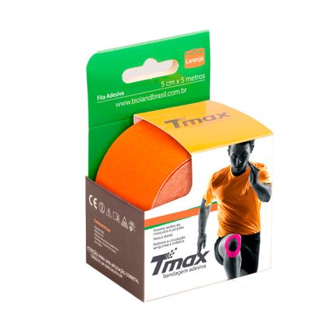 Fita Kinésio Bandagem Adesiva Tmax - Laranja - Bioland Menor preço em Fita Kinésio Bandagem Adesiva Tmax - Laranja - Bioland
