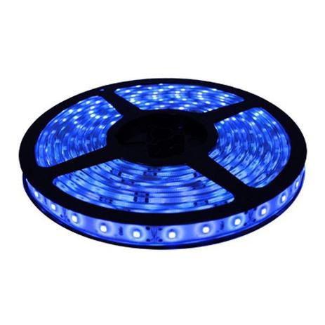 Fita LED 5050 Azul Rolo 5m com fonte 12V 2A - Kit led Menor preço em Fita LED 5050 Azul Rolo 5m com fonte 12V 2A - Kit led
