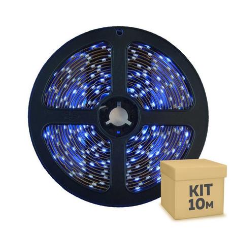Fita Led Azul 5050 10 metros com Fonte/Carregador - À prova dágua - Iluminim led Menor preço em Fita Led Azul 5050 10 metros com Fonte/Carregador - À prova dágua - Iluminim led