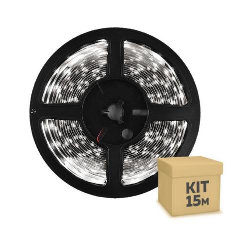 Fita Led Branco Frio 5050 15 metros com Fonte/Carregador - À prova dágua - Iluminim led é boa?