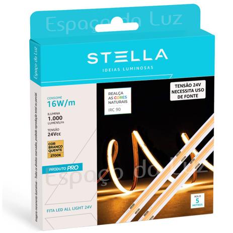Fita LED Profissional ALL LIGHT 24V 16W/m 2700K 5000lm Stella - STH20830/27 Menor preço em Fita LED Profissional ALL LIGHT 24V 16W/m 2700K 5000lm Stella - STH20830/27