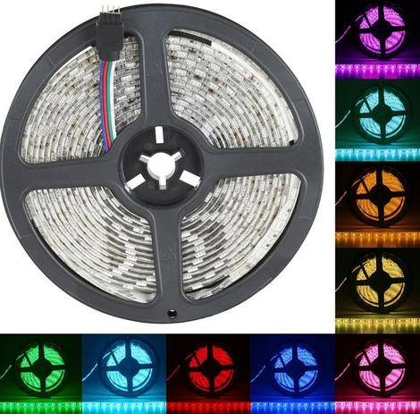 Fita LED Profissional SMD5050 14,4W/M IP20 RGB 12V - 5m - Rill eletronics Menor preço em Fita LED Profissional SMD5050 14,4W/M IP20 RGB 12V - 5m - Rill eletronics
