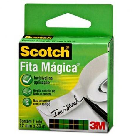 Fita Magica 3M Scotch 810 s/ Dispensador 012 mm x 033 m H0001990888 Menor preço em Fita Magica 3M Scotch 810 s/ Dispensador 012 mm x 033 m H0001990888