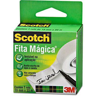 Fita Magica 3M Scotch 810 s/ Dispensador 019 mm x 033 m HB004087746 Menor preço em Fita Magica 3M Scotch 810 s/ Dispensador 019 mm x 033 m HB004087746
