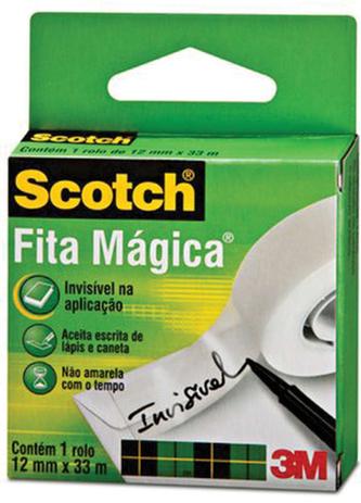Fita Magica SCOTCH 810 12X33M S/APARELHO 3M Menor preço em Fita Magica SCOTCH 810 12X33M S/APARELHO 3M