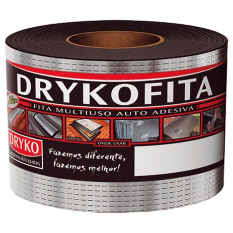 Fita Manta Asfaltica Multiuso Dryko - 15cm X 10mts - Drykofita Menor preço em Fita Manta Asfaltica Multiuso Dryko - 15cm X 10mts - Drykofita