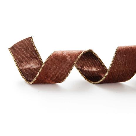 Fita P/ Laço Decoração Natal Veludo 3,8Cm C/ 9,14m Marrom - Cromus Menor preço em Fita P/ Laço Decoração Natal Veludo 3,8Cm C/ 9,14m Marrom - Cromus