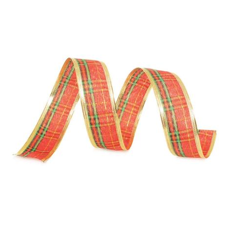 Fita P/ Laço Decoração Natal Xadrez 3,8Cm C/ 9,14m Vermelho - Cromus Menor preço em Fita P/ Laço Decoração Natal Xadrez 3,8Cm C/ 9,14m Vermelho - Cromus