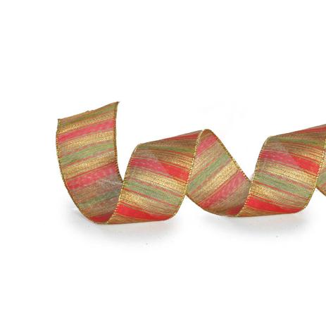 Fita P/ Laço Natal Listrada 6,3Cm C/ 9,14m Vermelho - Cromus Menor preço em Fita P/ Laço Natal Listrada 6,3Cm C/ 9,14m Vermelho - Cromus