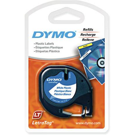 Fita p/Rotulador Dymo Preto/Branco Letratag 91331 Menor preço em Fita p/Rotulador Dymo Preto/Branco Letratag 91331