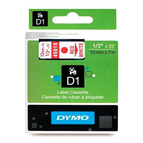 Fita Poliéster D1 Rotulador Dymo LM 12 MM X 7 M Vermelho/Branco Ref.: 45015 Menor preço em Fita Poliéster D1 Rotulador Dymo LM 12 MM X 7 M Vermelho/Branco Ref.: 45015