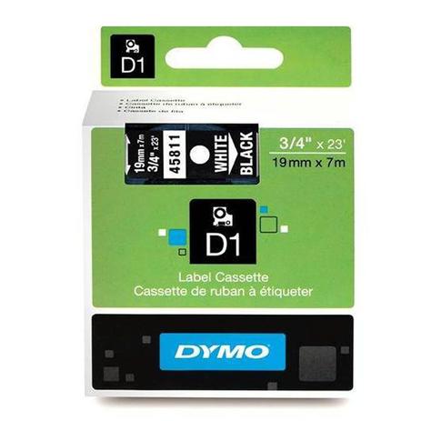 Fita Poliéster D1 Rotulador Dymo LM 19 MM X 7 M Branco/Preto Ref.: 45811 Menor preço em Fita Poliéster D1 Rotulador Dymo LM 19 MM X 7 M Branco/Preto Ref.: 45811