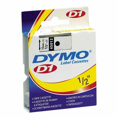 Fita Poliéster Dymo Adesiva Rotulador Eletrônico 12mm x 7 Mts Preto/ Branco 45013 Menor preço em Fita Poliéster Dymo Adesiva Rotulador Eletrônico 12mm x 7 Mts Preto/ Branco 45013
