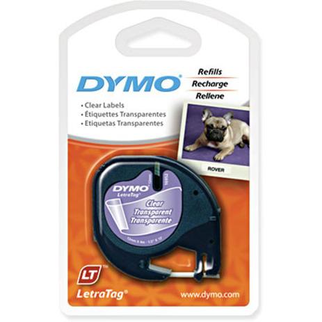 Fita Poliéster p/Rotulador Eletrônico Letratag Dymo Preto/Transparente 16952 Menor preço em Fita Poliéster p/Rotulador Eletrônico Letratag Dymo Preto/Transparente 16952