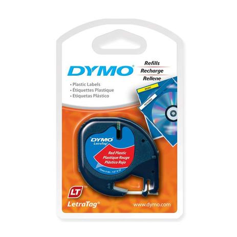 Fita Poliéster Rotulador Dymo Letratag 12 MM X 4 M Preto/Vermelho Ref.: 91333 Menor preço em Fita Poliéster Rotulador Dymo Letratag 12 MM X 4 M Preto/Vermelho Ref.: 91333