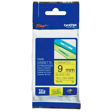Fita Rotulador Brother TZES-621 9mm Preto/Amarelo Extra Forte Menor preço em Fita Rotulador Brother TZES-621 9mm Preto/Amarelo Extra Forte