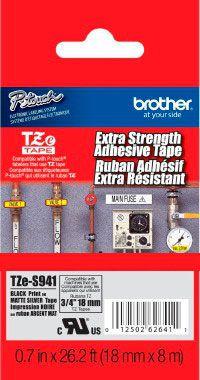 Fita Rotulador Brother TZES-941 18mm Preto/Prateado Extra Forte Menor preço em Fita Rotulador Brother TZES-941 18mm Preto/Prateado Extra Forte