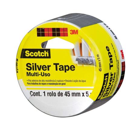 Menor preço em Fita Silver Tape 45mmx5m prata  3M Scotch