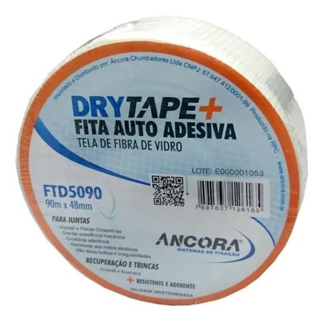 Fita Telada Drywall Trincas Parede Gesso 48 X 90m Adesiva - Ancora Menor preço em Fita Telada Drywall Trincas Parede Gesso 48 X 90m Adesiva - Ancora