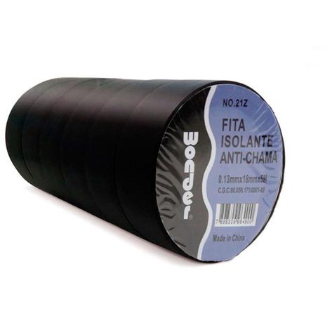 Fitas Isolante Anti Chama Preta 18mm X 5metros Pacote De 10 Rolos - Wonder tape Menor preço em Fitas Isolante Anti Chama Preta 18mm X 5metros Pacote De 10 Rolos - Wonder tape