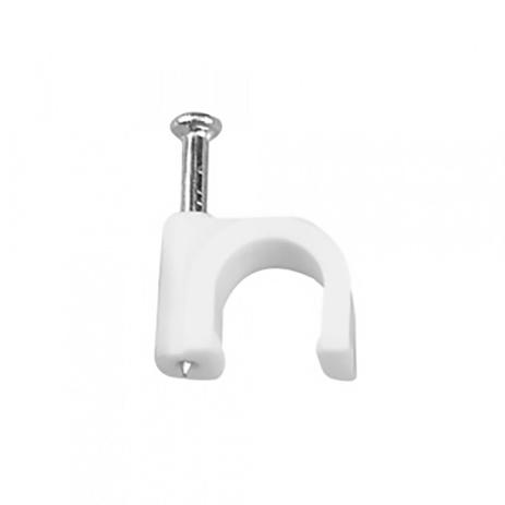 Fixa Cabo Fio Coaxial Rg6 8mm Miguelão Parede STORM FXCB0002 100 Unidades Branco Menor preço em Fixa Cabo Fio Coaxial Rg6 8mm Miguelão Parede STORM FXCB0002 100 Unidades Branco