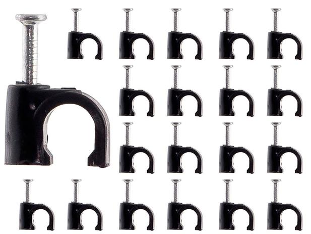 Fixador Cabo Fio Coaxial Rg6 Miguelão Parede 1000 Peças Preto - Storm Menor preço em Fixador Cabo Fio Coaxial Rg6 Miguelão Parede 1000 Peças Preto - Storm