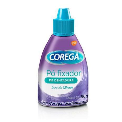 Fixador de Dentadura Corega em Pó 50g - Glaxosmithline brasil Menor preço em Fixador de Dentadura Corega em Pó 50g - Glaxosmithline brasil