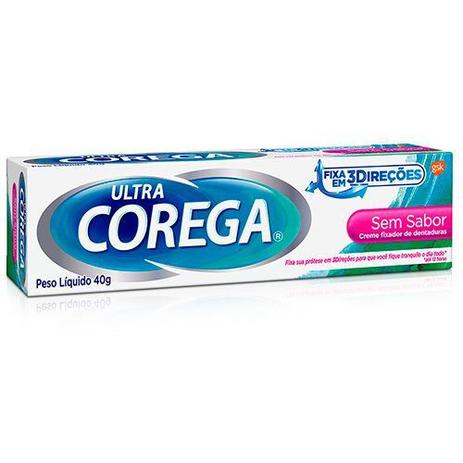 Fixador de dentadura corega ultra creme sem sabor 40G - Glaxosmithline brasil Menor preço em Fixador de dentadura corega ultra creme sem sabor 40G - Glaxosmithline brasil